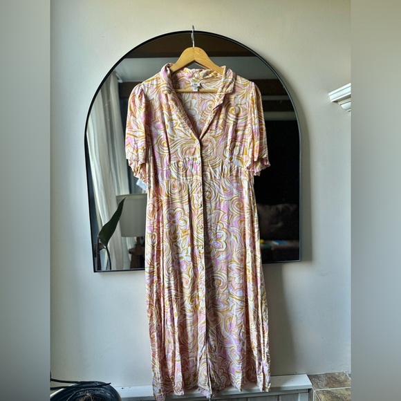 RIVER ISLAND | floral button up midi dress | size 12 - Picture 6 of 6